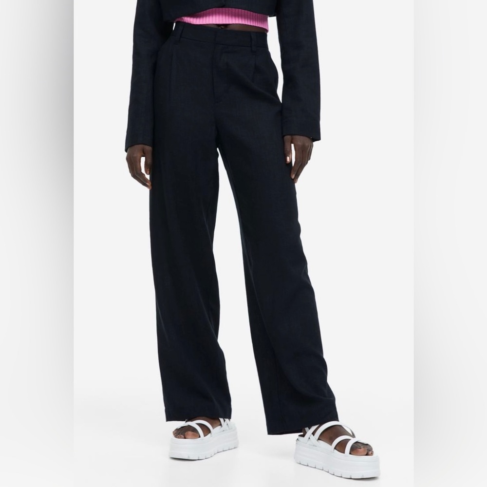 H&M Linen-blend Dress Pants
